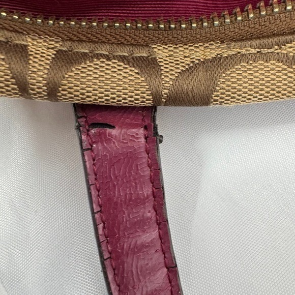 Y2k Coach Signature Python Stripe‎ Tote Bag Raspberry - Picture 6 of 14